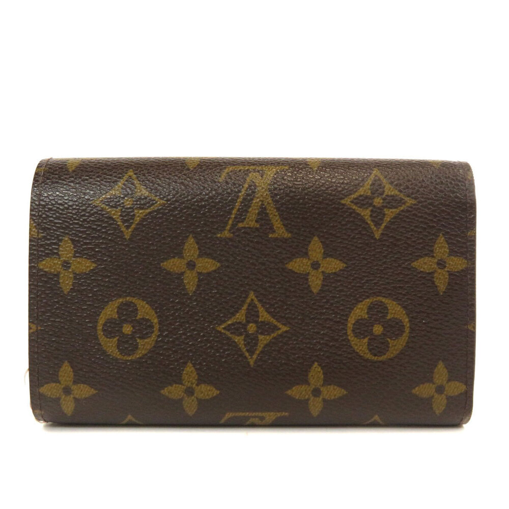 Louis Vuitton Tresor Monogram Billet Bi fold Wallet Canvas Portemonnaie Brown